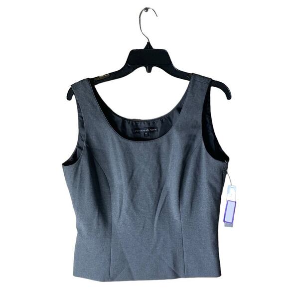 Preston & York Gray Top Women's Size 10 Lined Sleeveless - Picture 1 of 9